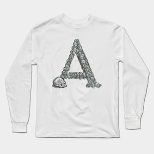 Skull Alphabet A Long Sleeve T-Shirt